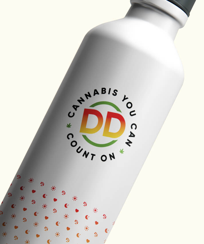 Double Delicious Cannabis Branding - Water Bottle