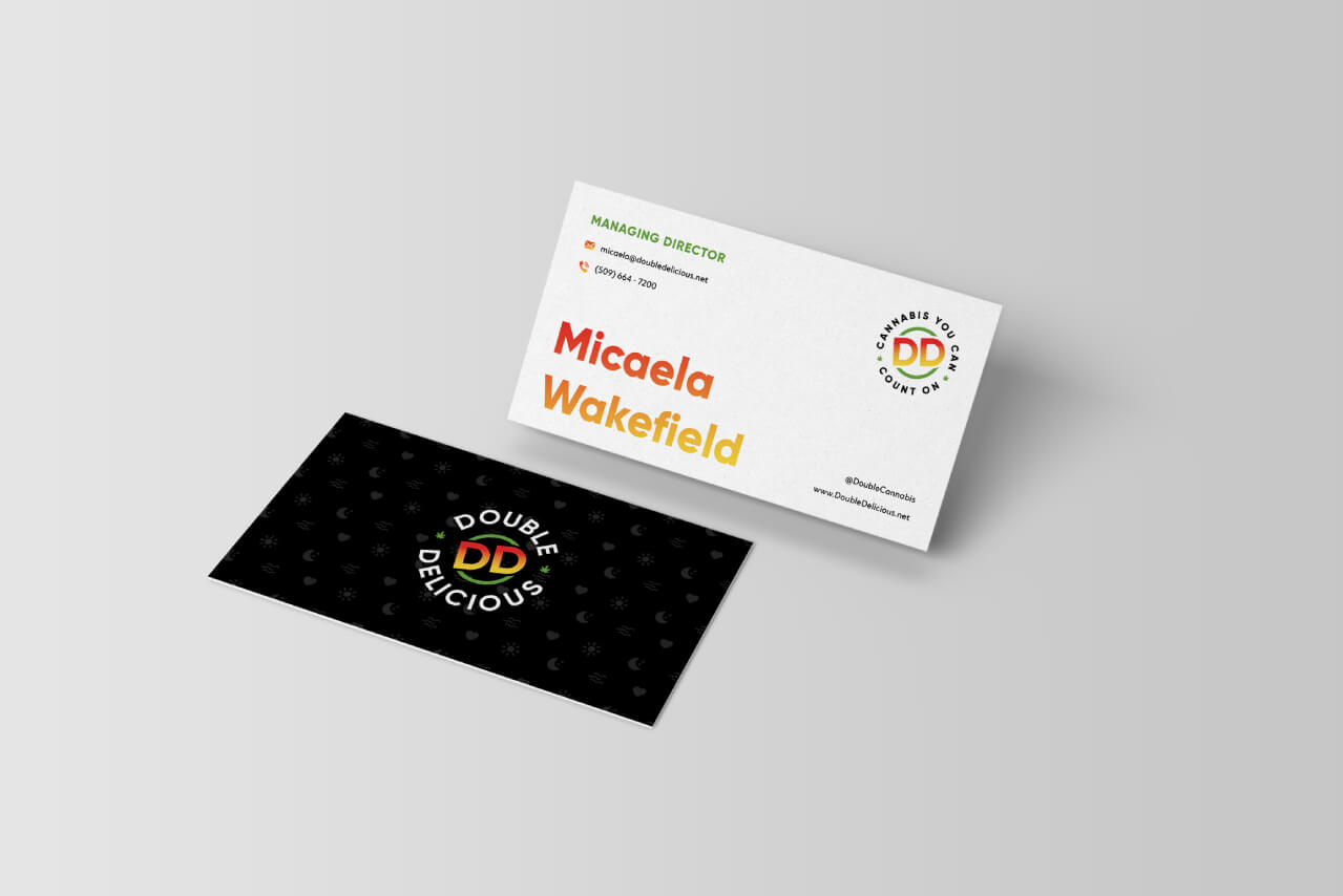Double Delicious Cannabis Branding - Business Card
