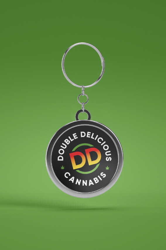 Double Delicious Cannabis Branding - Key Chain