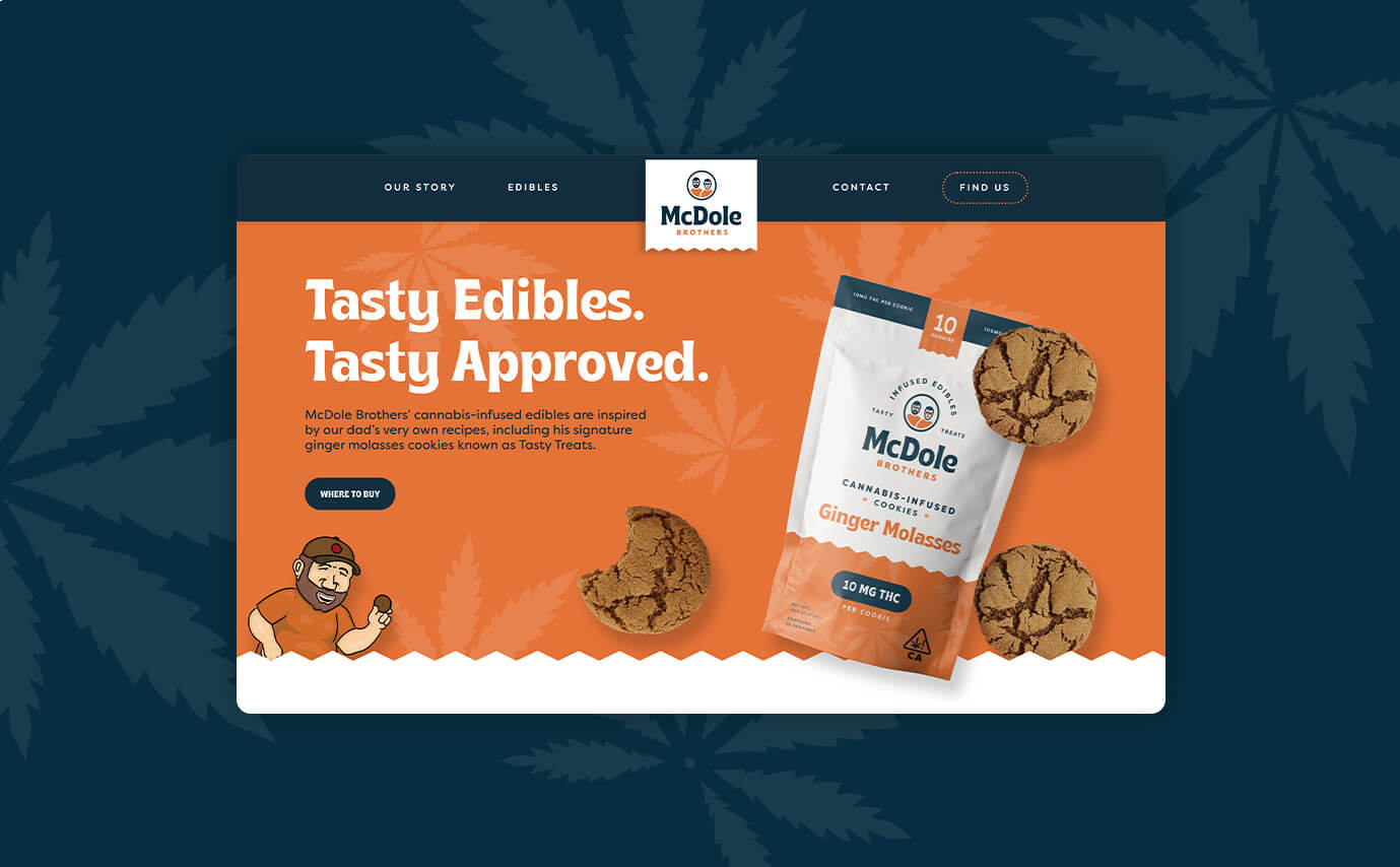 McDole Brothers Cannabis Website Design - Home Page Top
