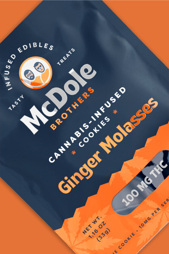 McDole Brothers Cannabis Packaging Design - Ginger Molasses 100MG Edible