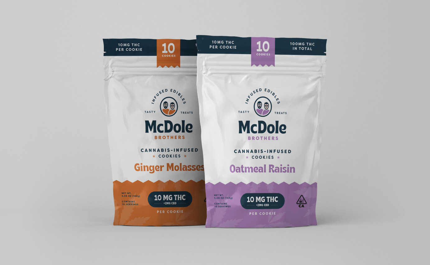 McDole Brothers Cannabis Packaging Design - Ginger Molasses & Oatmeal Raisin