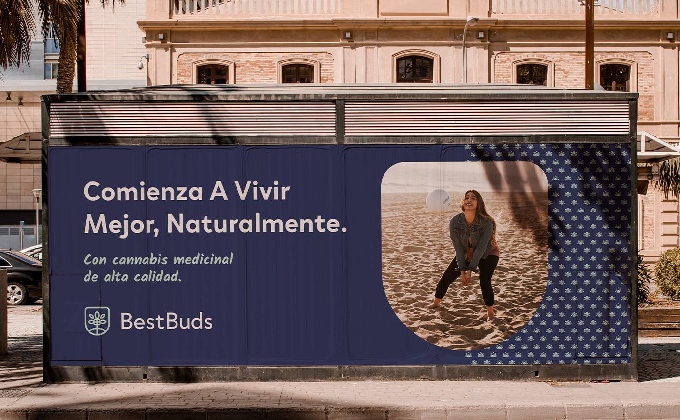 Best Buds Cannabis Dispensary Branding - Marketing Billboard Design