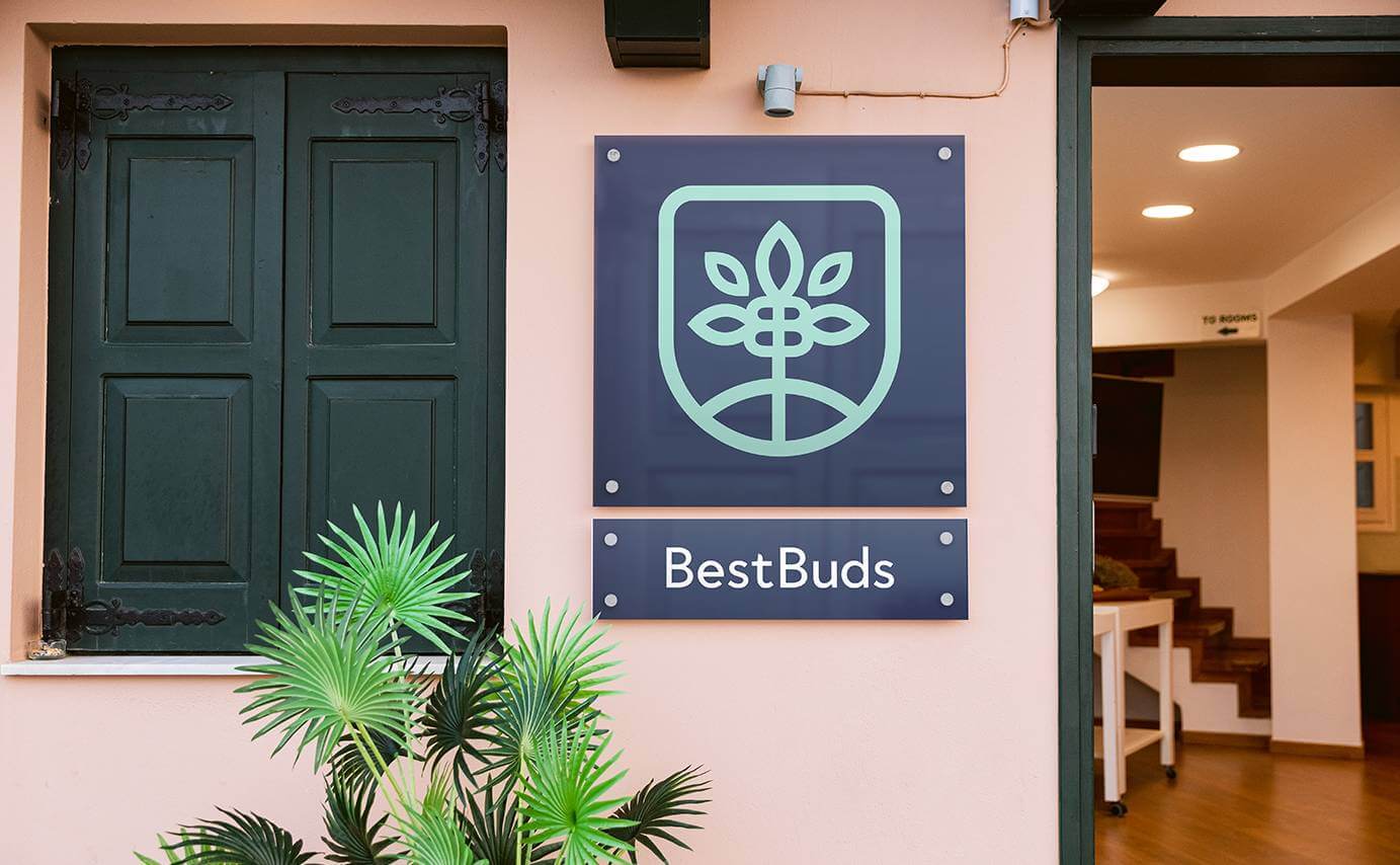 Best Buds Cannabis Dispensary Branding - Signage Logo Design