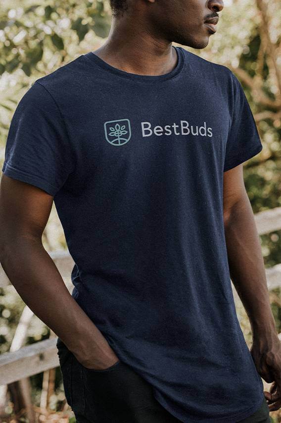 Best Buds Cannabis Dispensary Branding - Logo T-Shirt Design