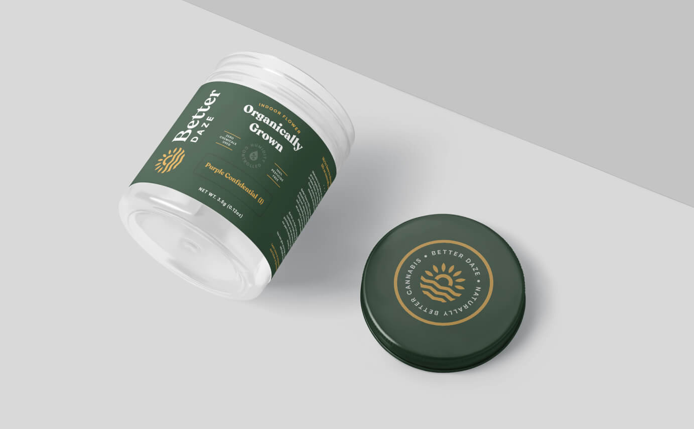 Better Daze Cannabis Branding - Marijuana Jar Packaging Design