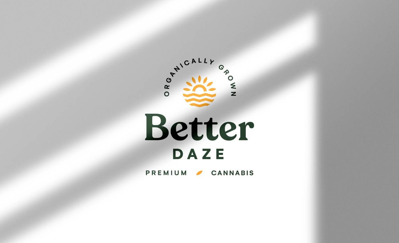 Better Daze Cannabis Branding - Logo on Wall