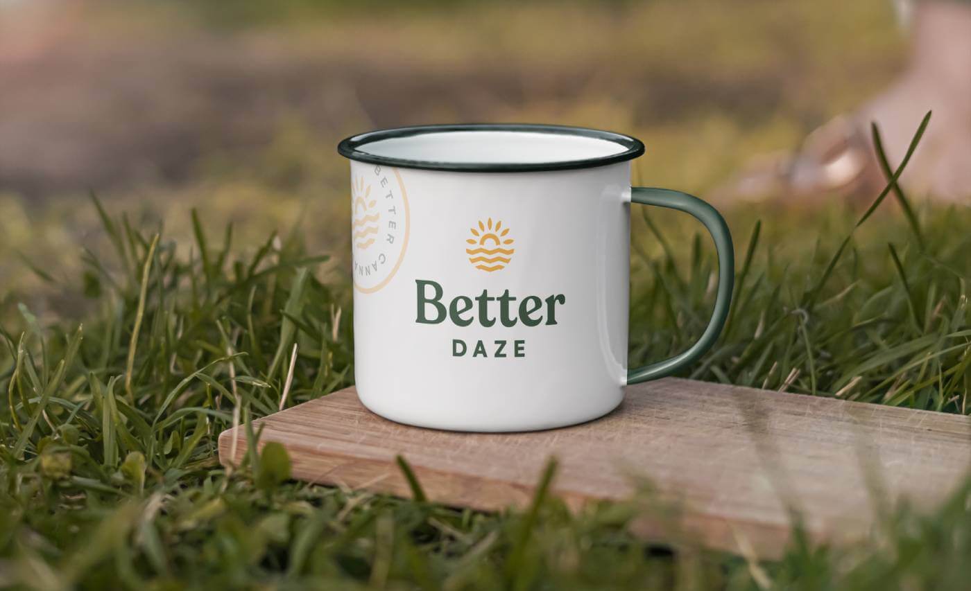 Better Daze Cannabis Branding - Logo on Cup