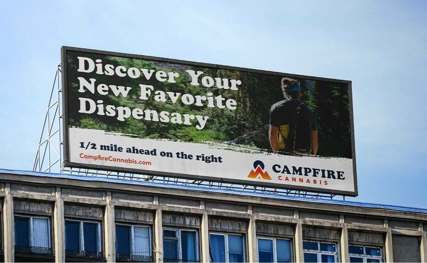 Campfire Cannabis Dispensary Branding - Marketing Billboard Design