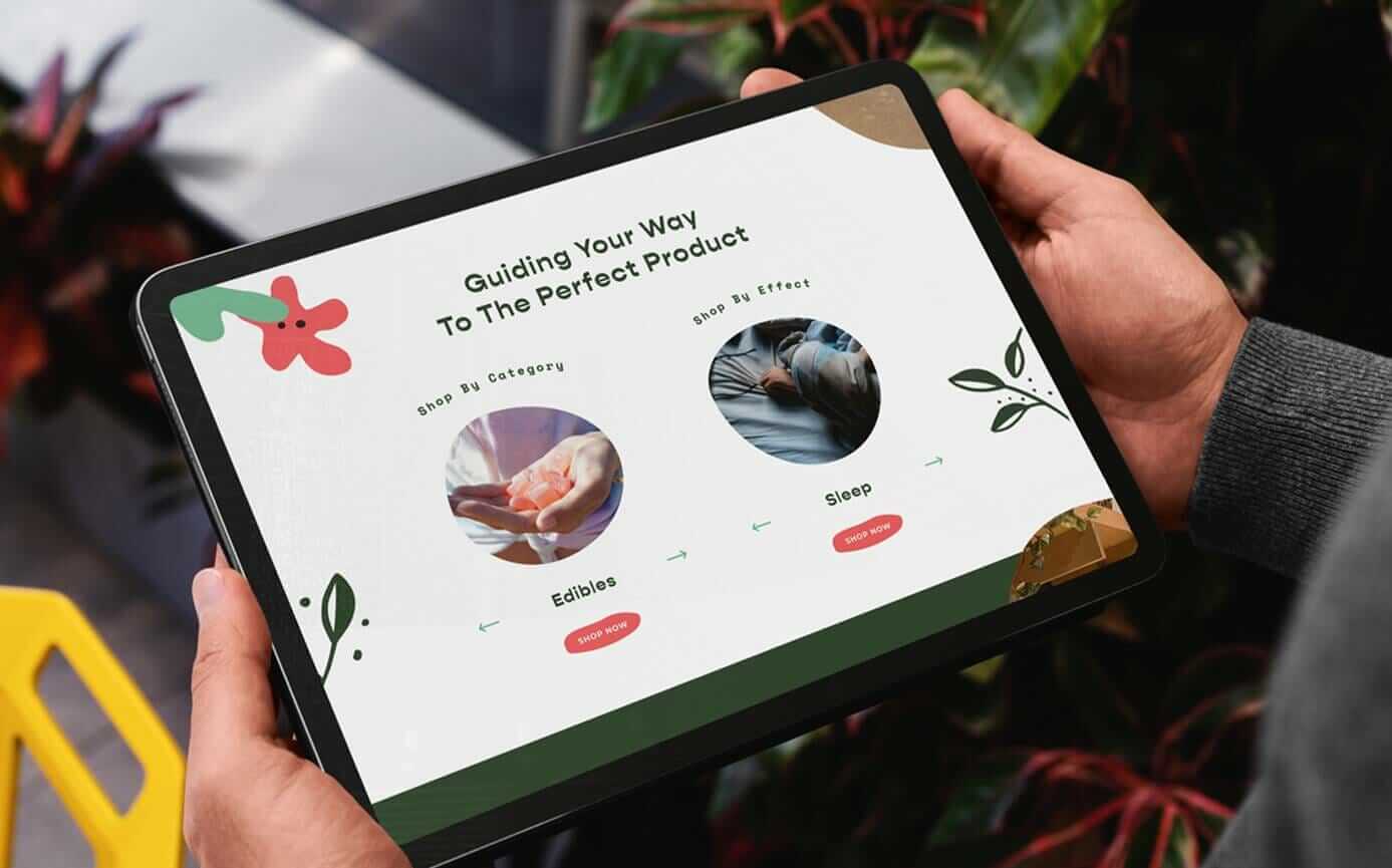 Cannapi Cannabis Dispensary Website Design - Man Using Website on Tablet