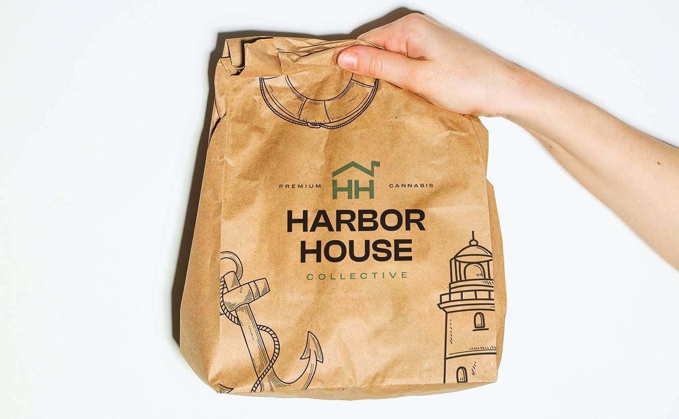 Harbor House Cannabis Dispensary Branding - Dispensary Bag