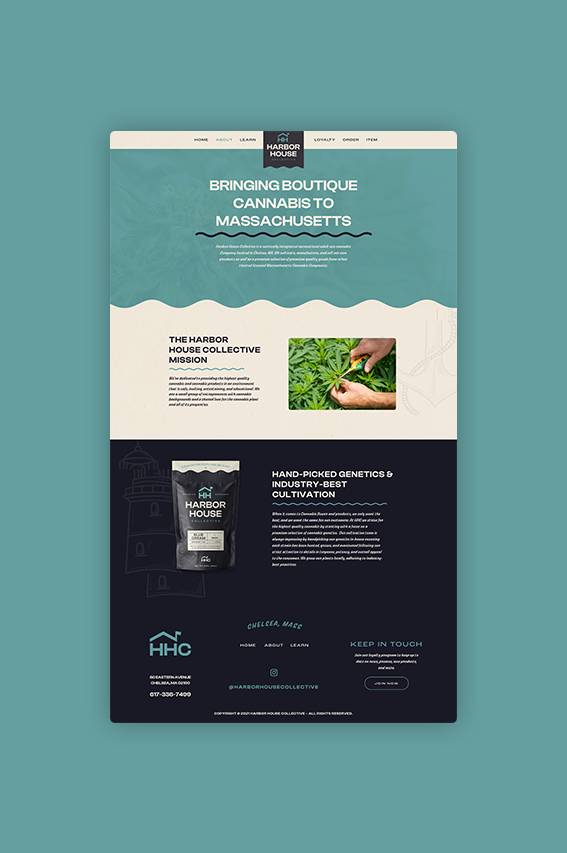 Harbor House Cannabis Dispensary Website Design - About Page
