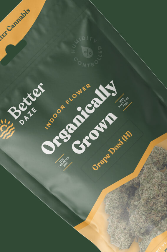 Better Daze Cannabis Branding - Mylar Bag Packaging Design