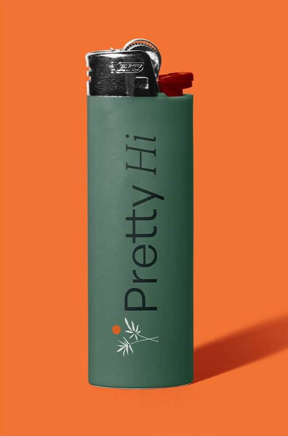 Pretty Hi Cannabis Branding | Lighter Design