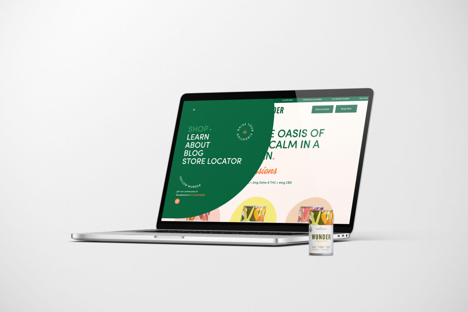 Wunder Cannabis Website Design - Laptop