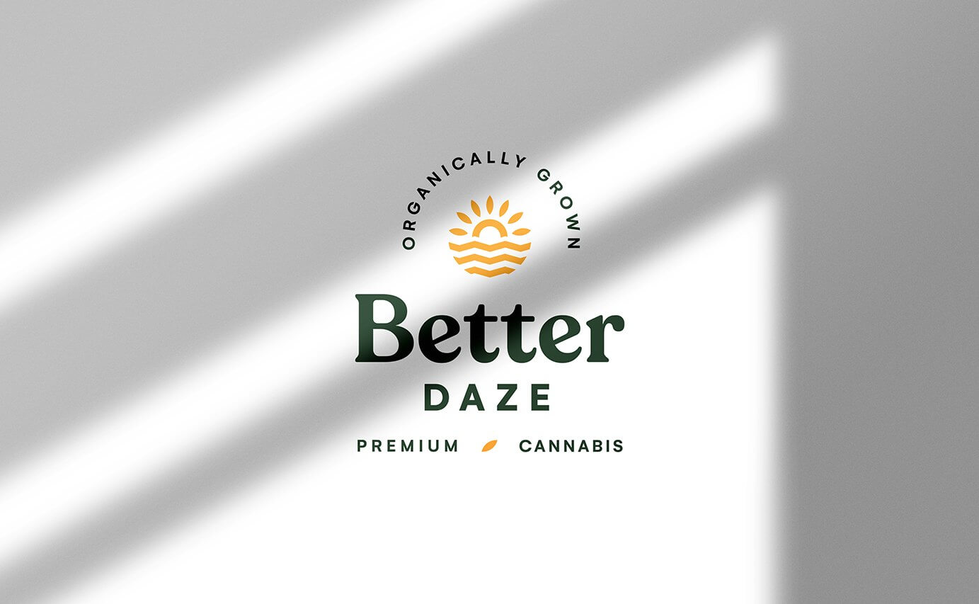Better Daze Cannabis Branding - Logo Design on Wall