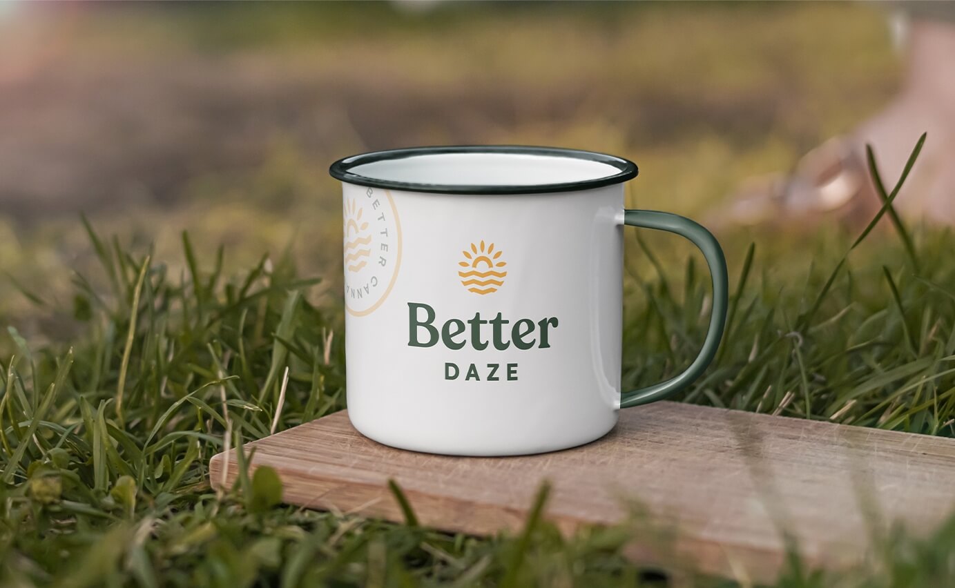 Better Daze Cannabis Branding - Cup with Logo Design
