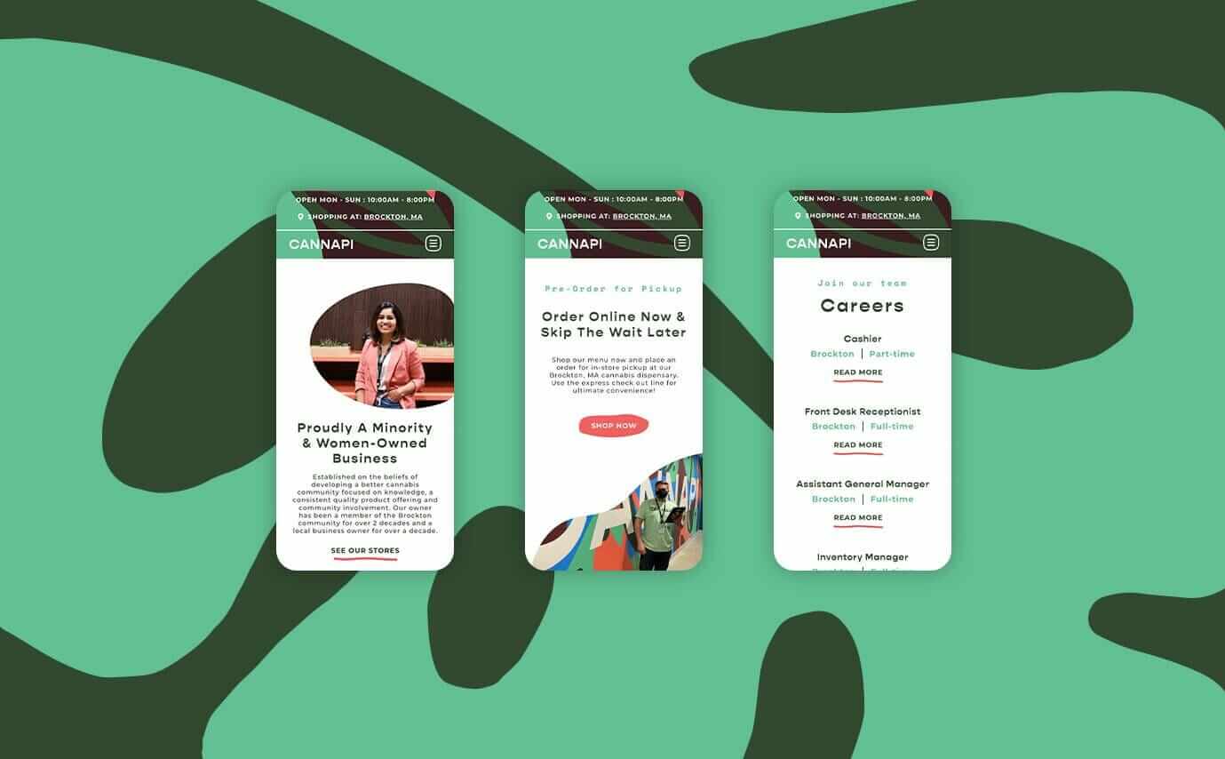 Cannapi Cannabis Dispensary Website Design - Careers Page Mobile