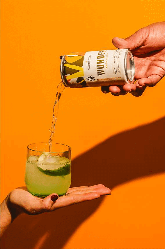 Wunder Cannabis Branding - Pouring Beverage
