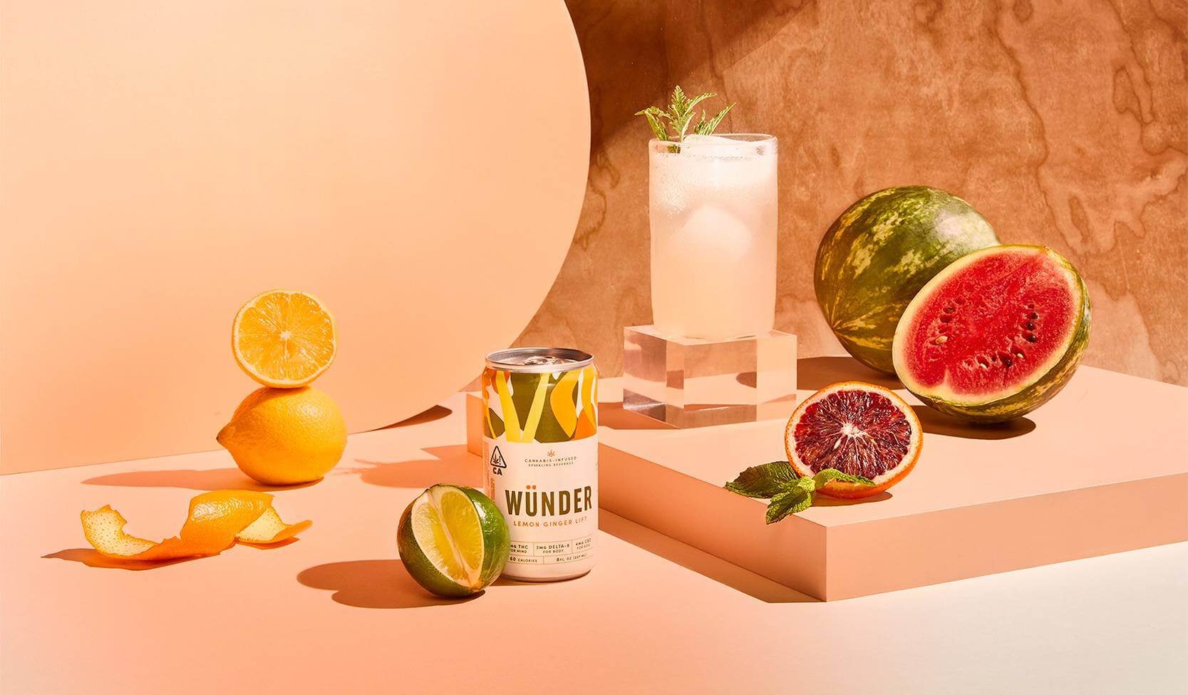 Wunder Cannabis Branding - Beverage and Fruit