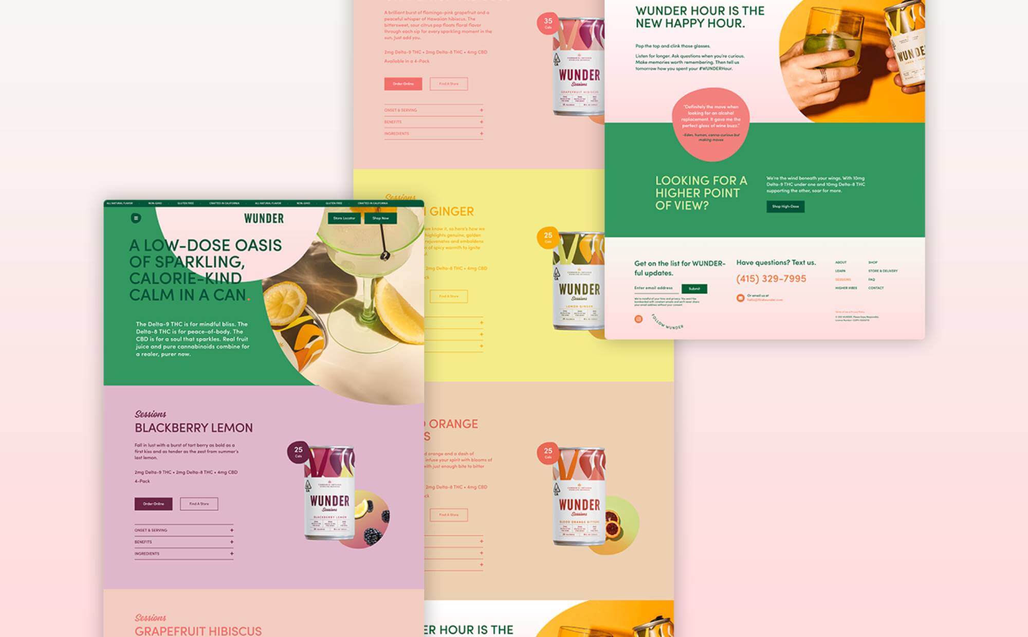 Wunder Cannabis Website Design - Multiple Product Pages