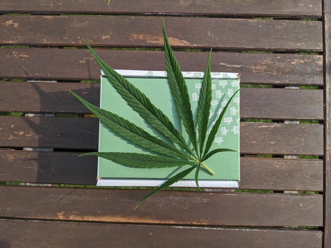 Cannabis leaf on packaging