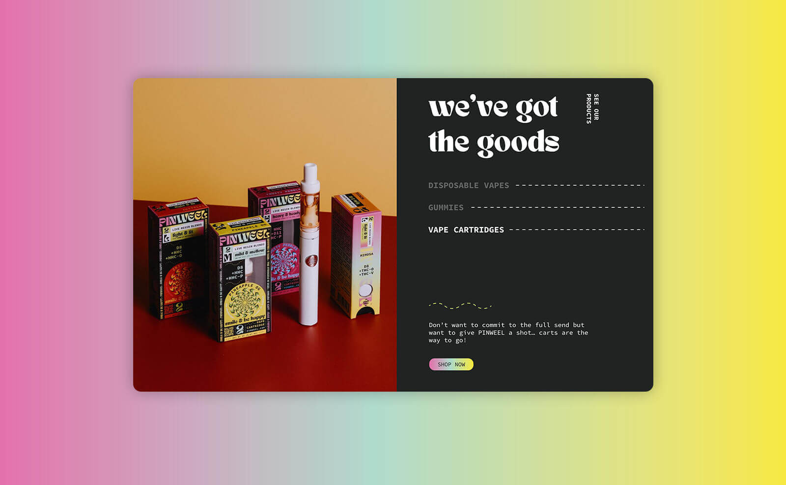 Pinweel | Vape Website Design